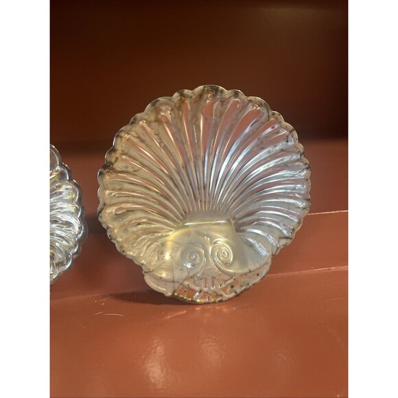 Set Of 2 Silver Plated Shell Trays Old Hampshire Silversmiths with Box - Picture 4 of 9
